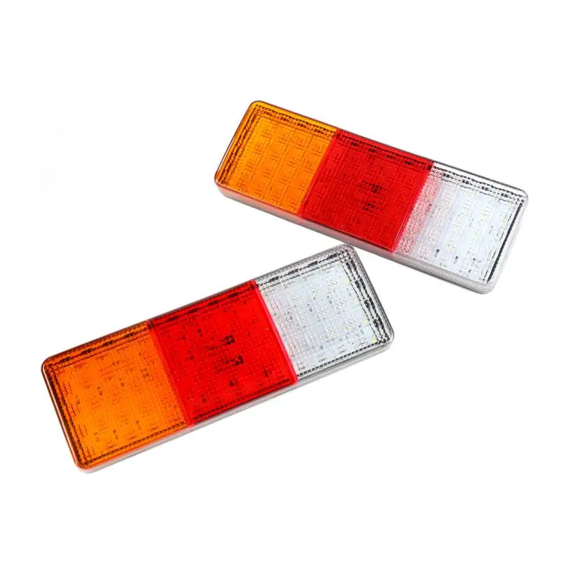 2pcs 75 LED Tail Light 24V Auto Truck Trailer Camper Van Rear Brake Stop Reverse Indicator Lights Turn Signal Lamp Waterproof