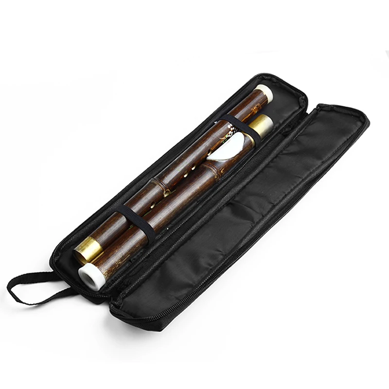 Duas seções flauta saco preto embutido esponja saco elástico reforçado preto saco woodwind instrumento acessórios atacado