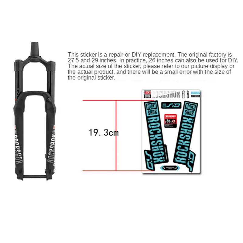 2018 rockshox SID mountain bike front fork decals  bicycle front fork stickers