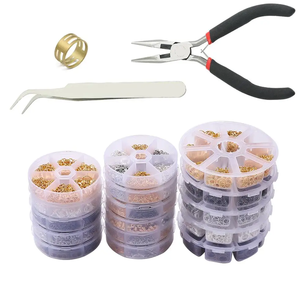 Jewelry Making Kit Open Jump Rings/Lobster Clasps/Jewelry Tool Plier/Tail Chain for DIY Necklace Earring Jewelry Making Supplies