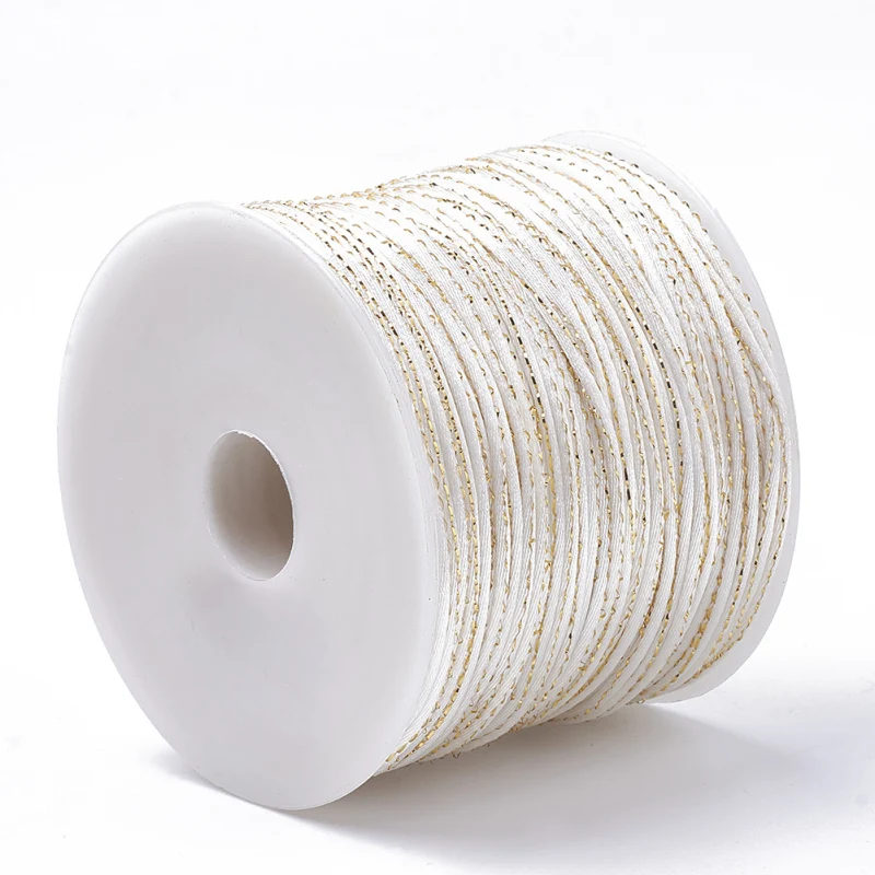 

1 Roll Metallic Stain Beads String Cords 1.5mm for jewelry making DIY bracelet necklace supply, about 100yards/roll