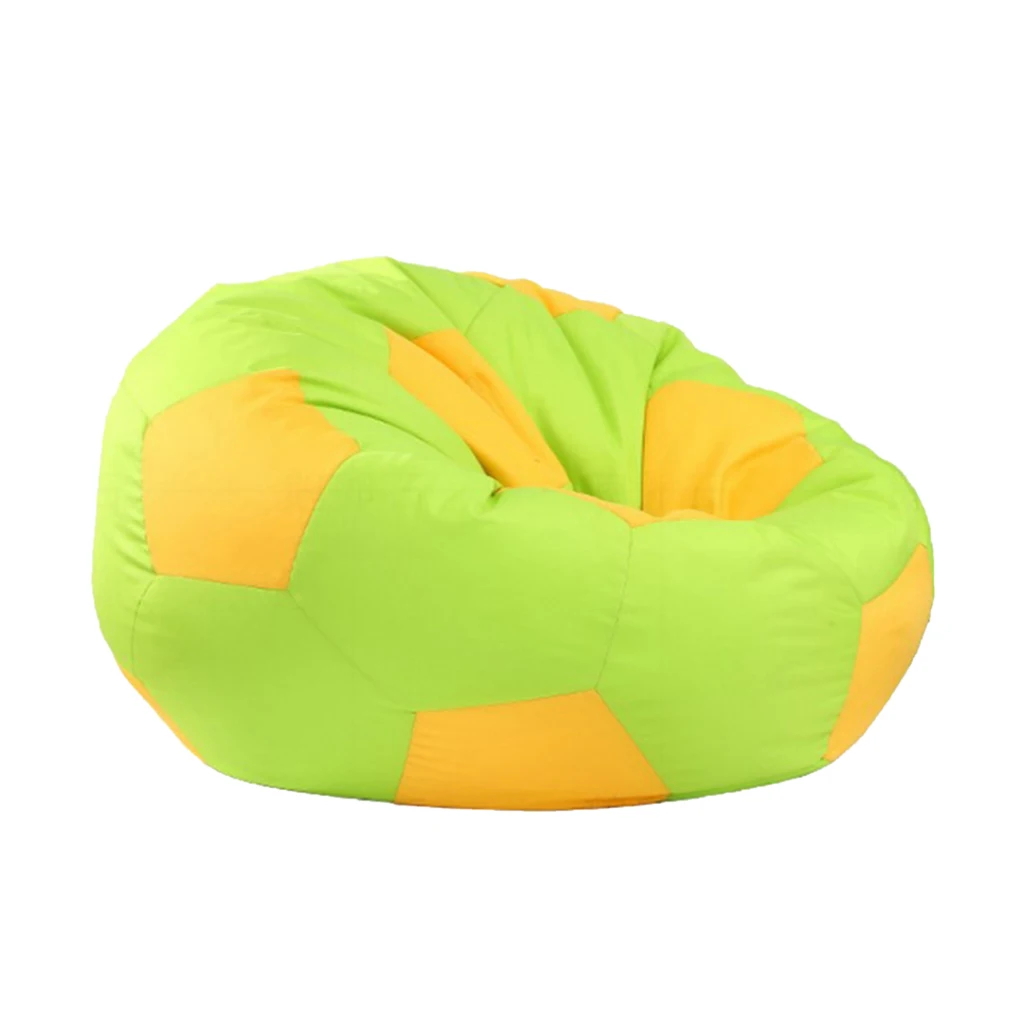 EXTRA LARGE Stuffed Animal Storage Bean Bag Chair Cover - for Toy Storage for Kids - Waterproof Football Printed