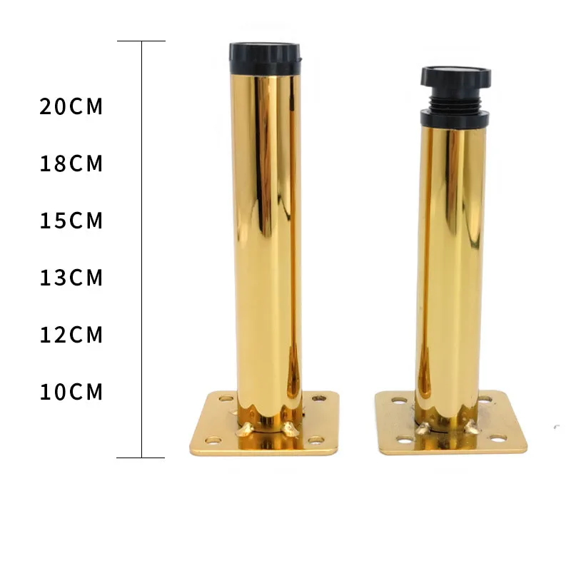 4PCS Metal Supports Adjustable Furniture Feet Anti-slip Anti-vibration Leg Height For Chest Of Drawers Bed Base TV Cabinet Dress