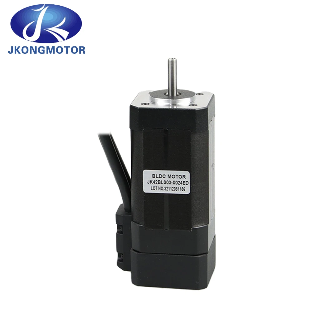 Jkongmotor JK42BLS 42mm Brushless DC Motor 24V 30 / 60 / 80 /110W 8-poles BLDC Servo Motor with Encoder 1000P/R For DIY Design