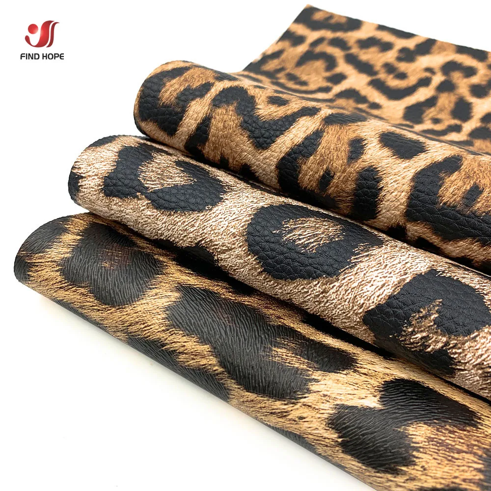 Leopard Print PU Leatherette Sewing Fabric Faux Leather DIY Craft Brooch Hair Bows GIFT Handmade Earring Making Doll Decor