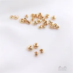 14K Gold Color Accessories Half moon bag clasp crescent clasp C clasp bracelet positioning bead end clasp Handmade DIY material