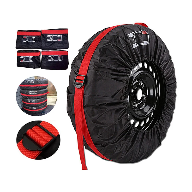 1 Pcs Car Spare Tire Cover Case Polyester Auto Wheel Tires Storage Bags Vehicle Tyre Accessories Dust-proof Protector Styling