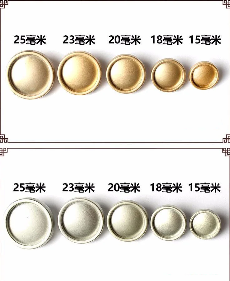 6Pcs/lot 15-25mm high-grade metal button gold silver black men and women suit sweater coat decorative mushroom round button C083