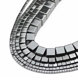 Natural Stone cube Square Black Hematite beads 2 3 4 6 8 10mm Charm Loose Spacer Beads For Jewelry Making DIY Bracelet Necklace