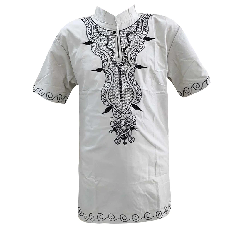 Muzułmańskie męskie rzemiosło haftowany t-shirt Nuttiness stylowe krótkie kaftan topy футболка мемужская indie saree