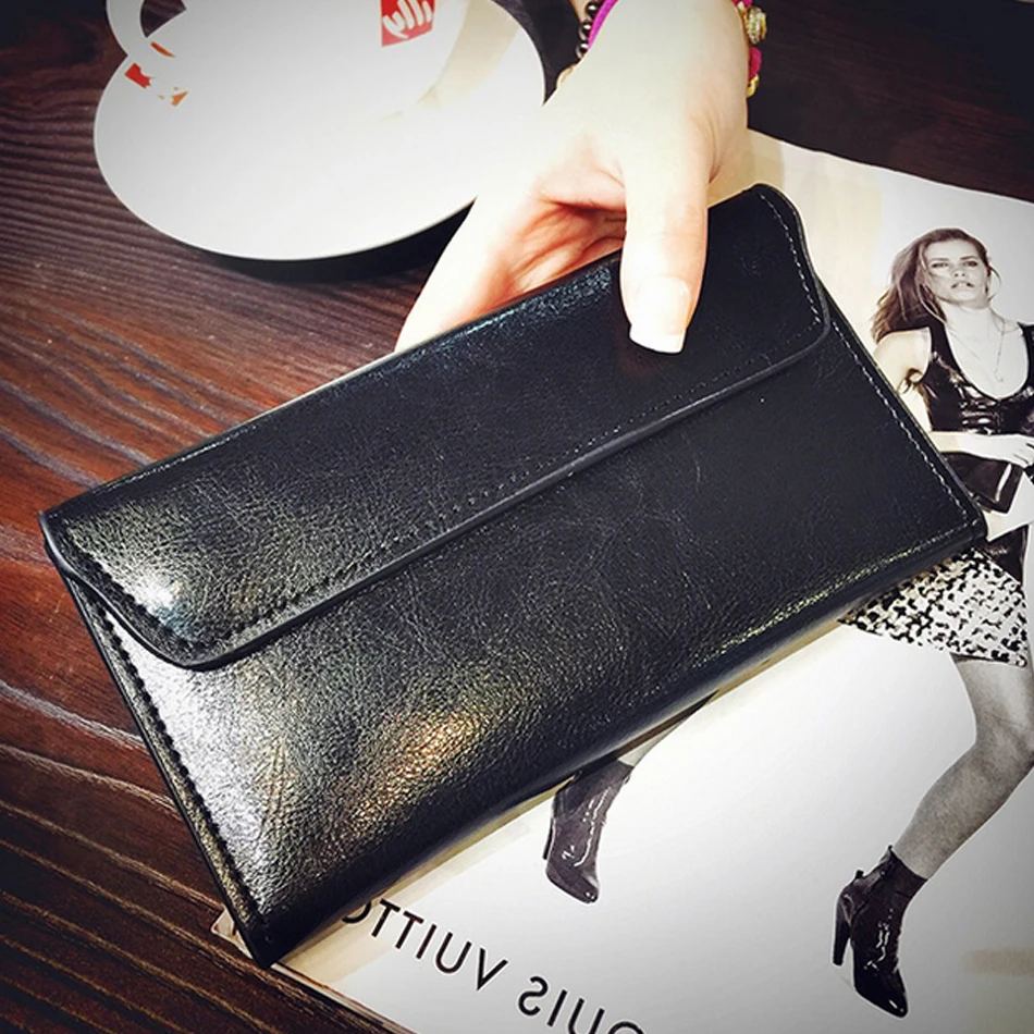 

SUNNY BEACH New Genuine Leather women wallet purse bag designer Luxurious cowhide wallets long money wallets wholesale