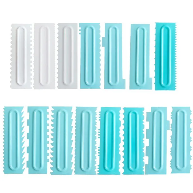 Cake Scraper Cream Smoother Pastry Icing Combs Baking Accessories 1Pcs Fondant Spatulas Food Grade Plastic Cake Decorating Comb