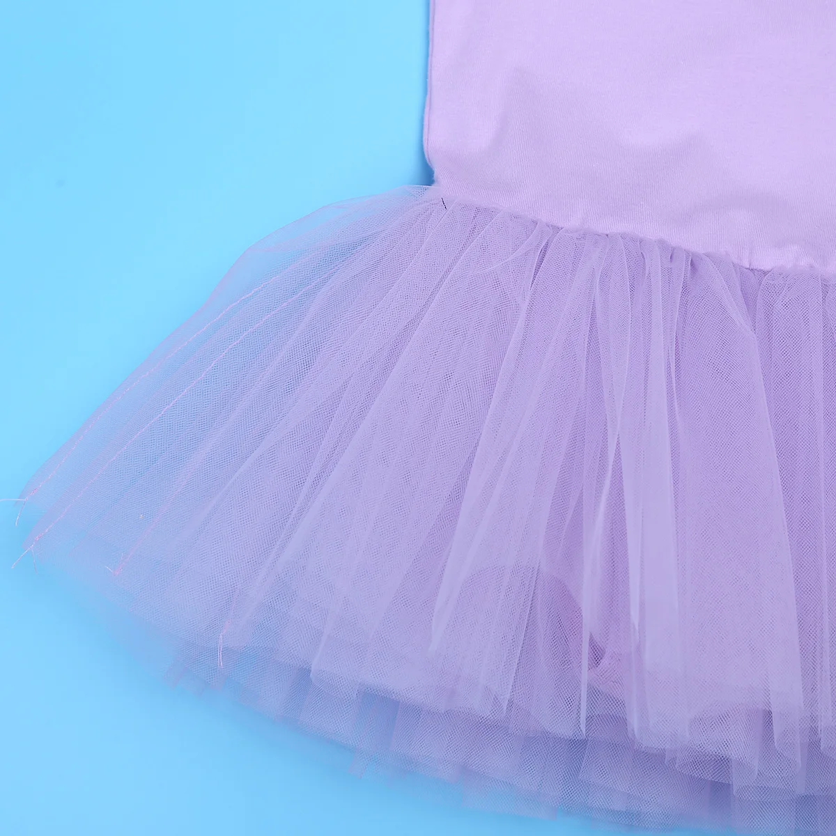 Vestido de bailarina infantil feminino 2-10 anos, vestimenta de dança com manga curta de algodão tule, balé e dança, ginástica, vestido tutu de performance