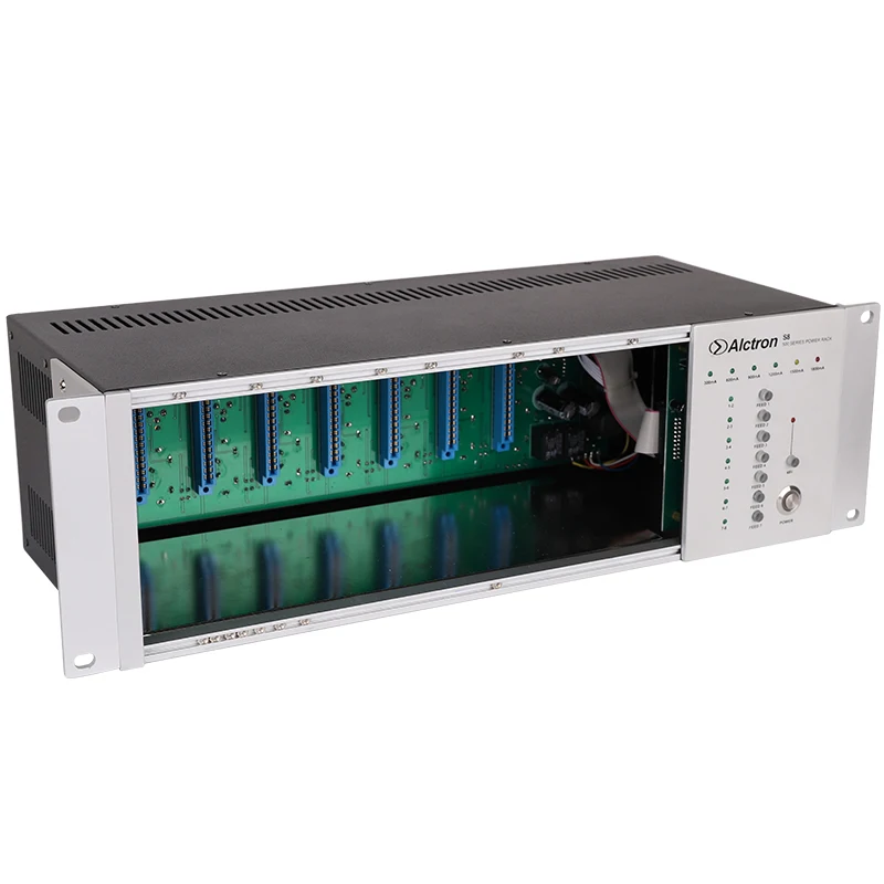 Alctron S8 8-slots 500 series power rack designed for 500 series products