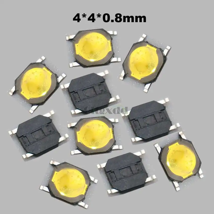 Cltgxdd Micro Switch 100PCS 10Type Assorted Push Button Tact Switches Reset Mini Leaf Switch SMD DIP 2*4 3*6 4*4 6*6 diy kit