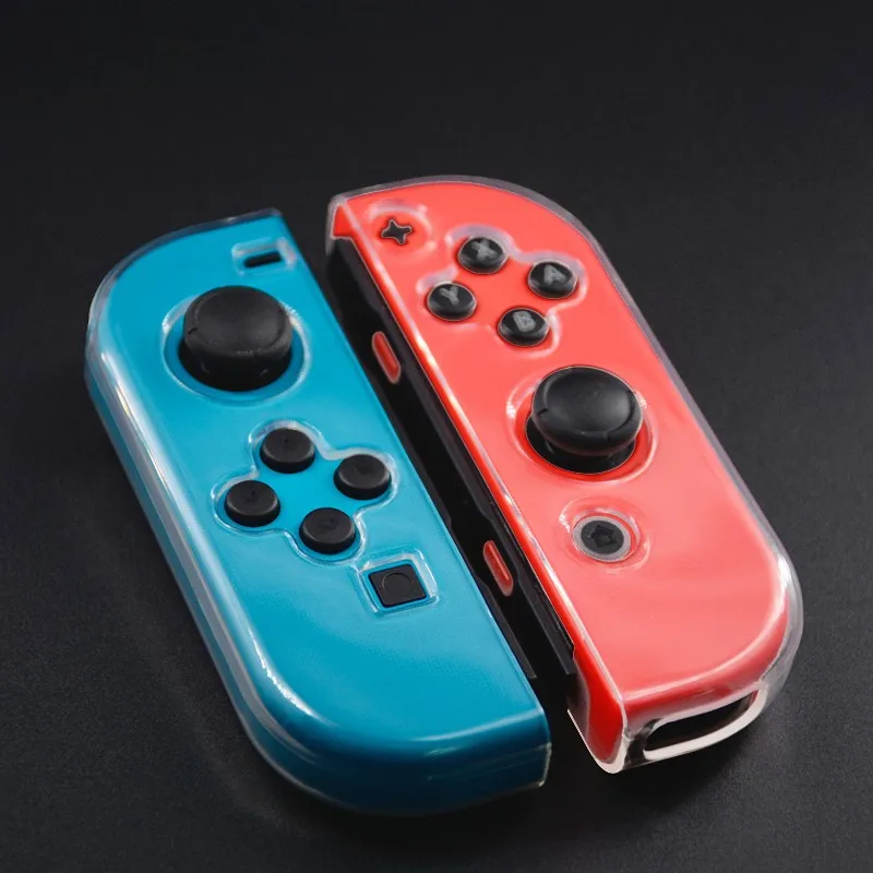 Joycon-funda protectora suave de TPU transparente para consola Nintendo Switch NS, Protector trasero transparente, Joy-con