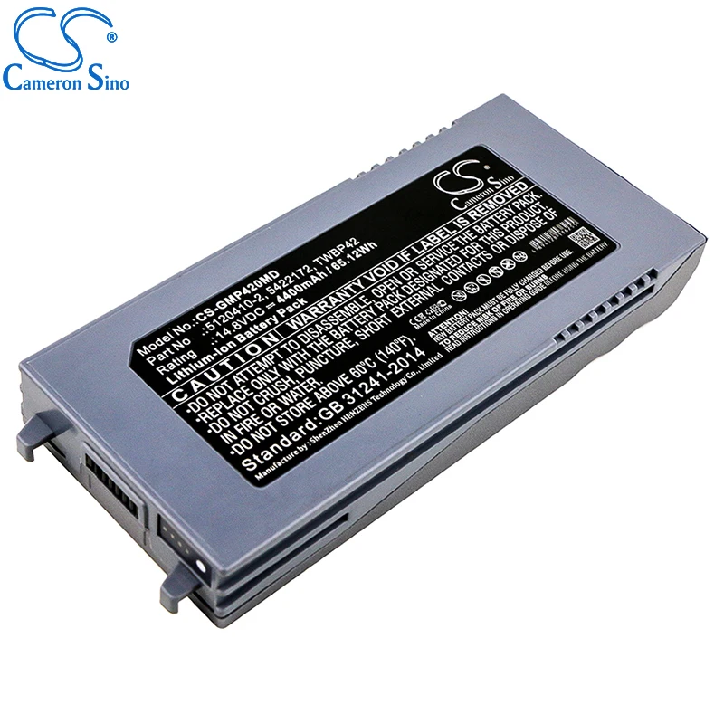 CameronSino Battery for GE Logiq E/I Vivid E Ultrasound fits GE 5120410-2 M2836NO Medical Replacement battery 4400mAh/65.12Wh