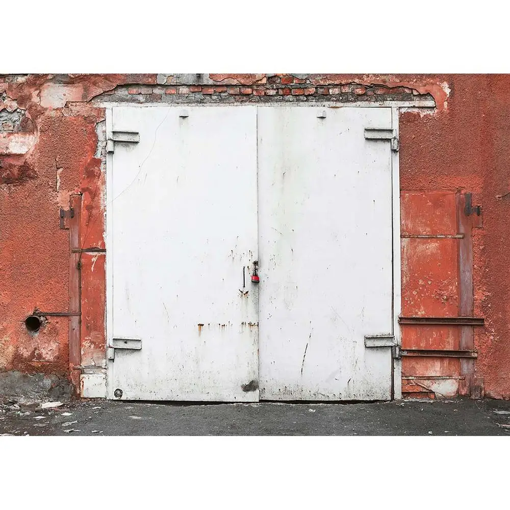 Sfondo fotografico muro di mattoni porta bianca Computer fondali stampati per bambini ritratto di bambino animali domestici puntelli fotografici