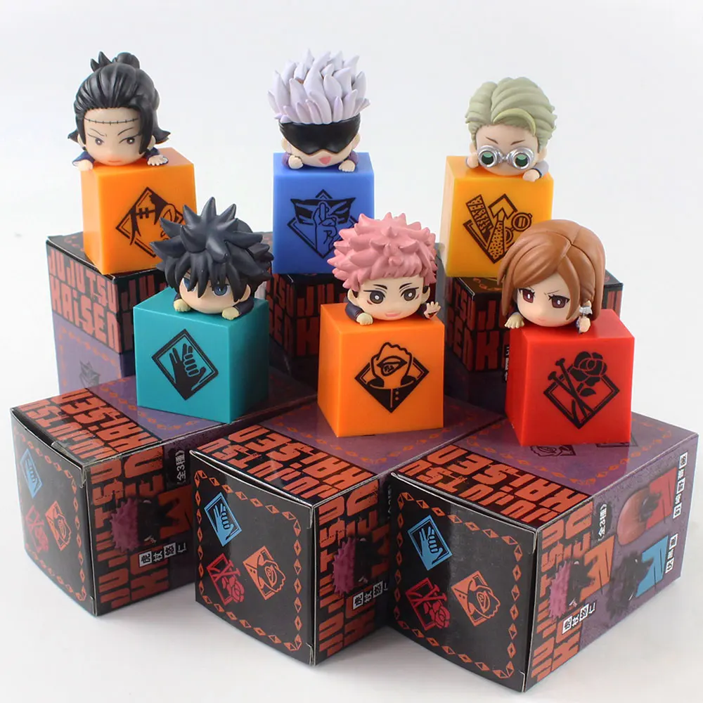 8.5-9cm 3pcs/Lot Jujutsu Kaisen Itadori Yuji Fushiguro Megumi Kugisaki Nobara Gojo Satoru Nanami Kento PVC Action Figure Toys