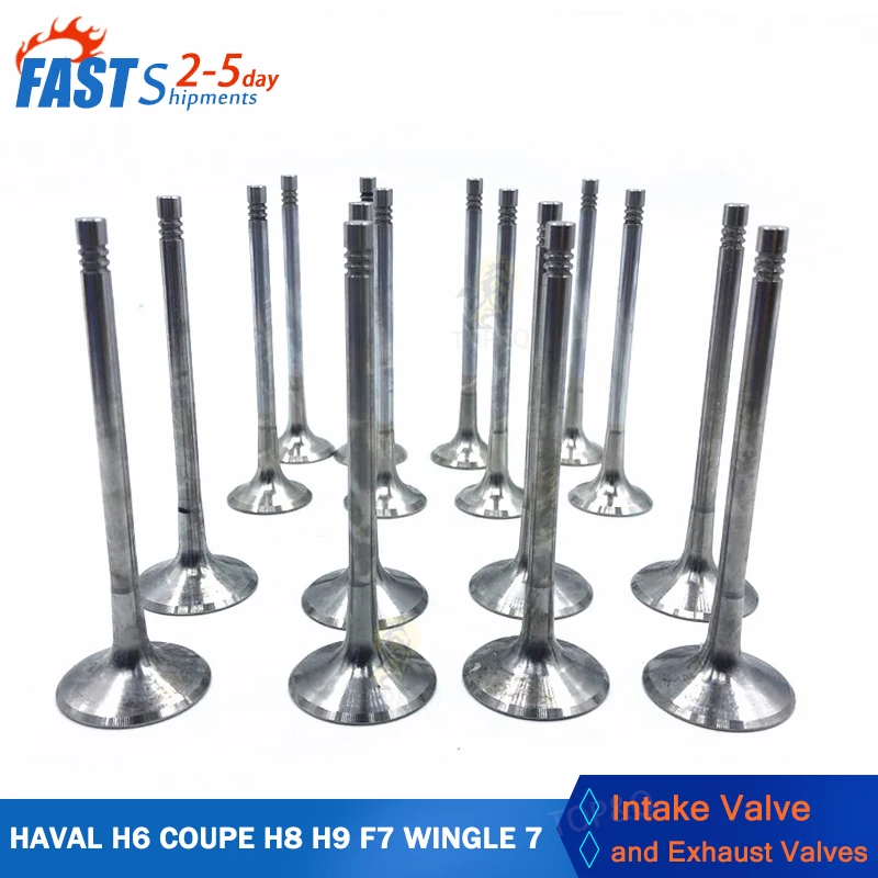 Intake Valve and Exhaust Valves Set Fit For Great Wall Haval H6 COUPE H8 H9 F7 wingle 7 GW4C20 engine parts 16Pcs car