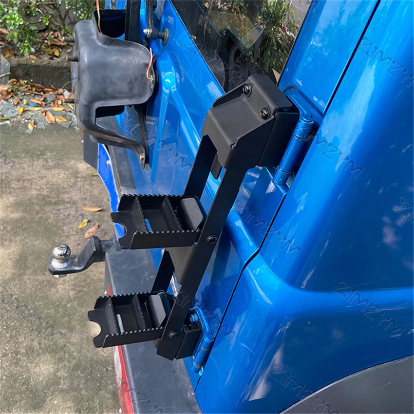 JB74 Car Rear Door Ladder Portable Folding Ladder Car Exterior Tail Ladder Climbing Ladder Modified Tailgate Ladder Accessories