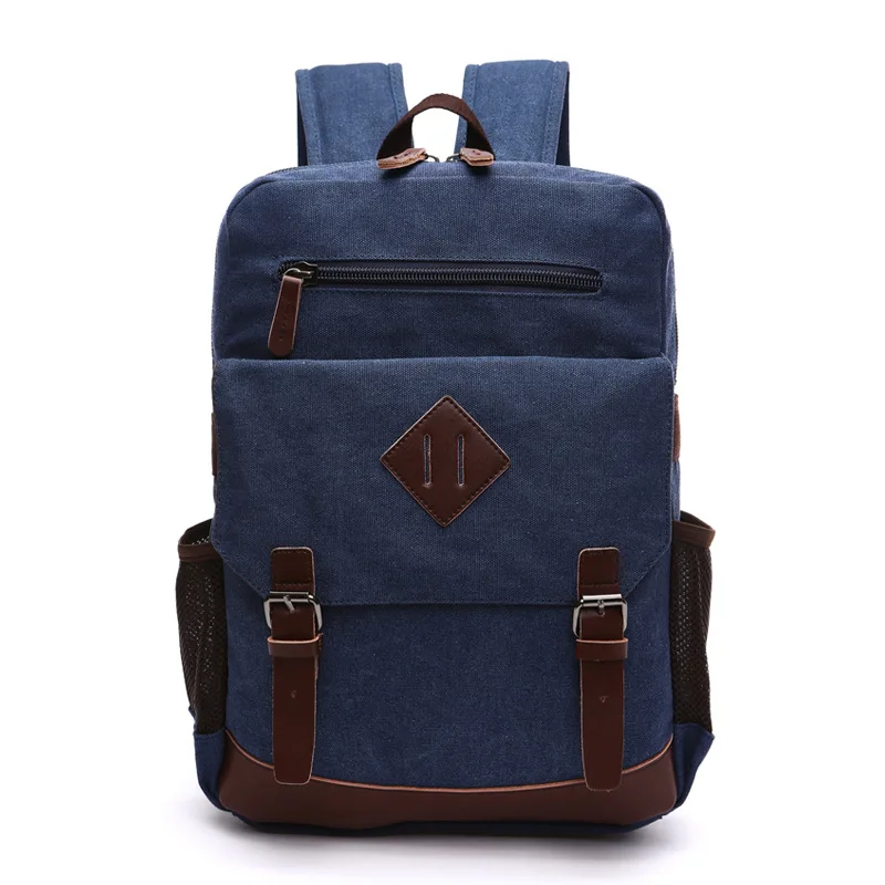 Mens Large Vintage Canvas Backpack for Men Canvas Bookpack Fits Most 15.6 Inches laptop School Laptop Bag Hiking Travel Rucksack