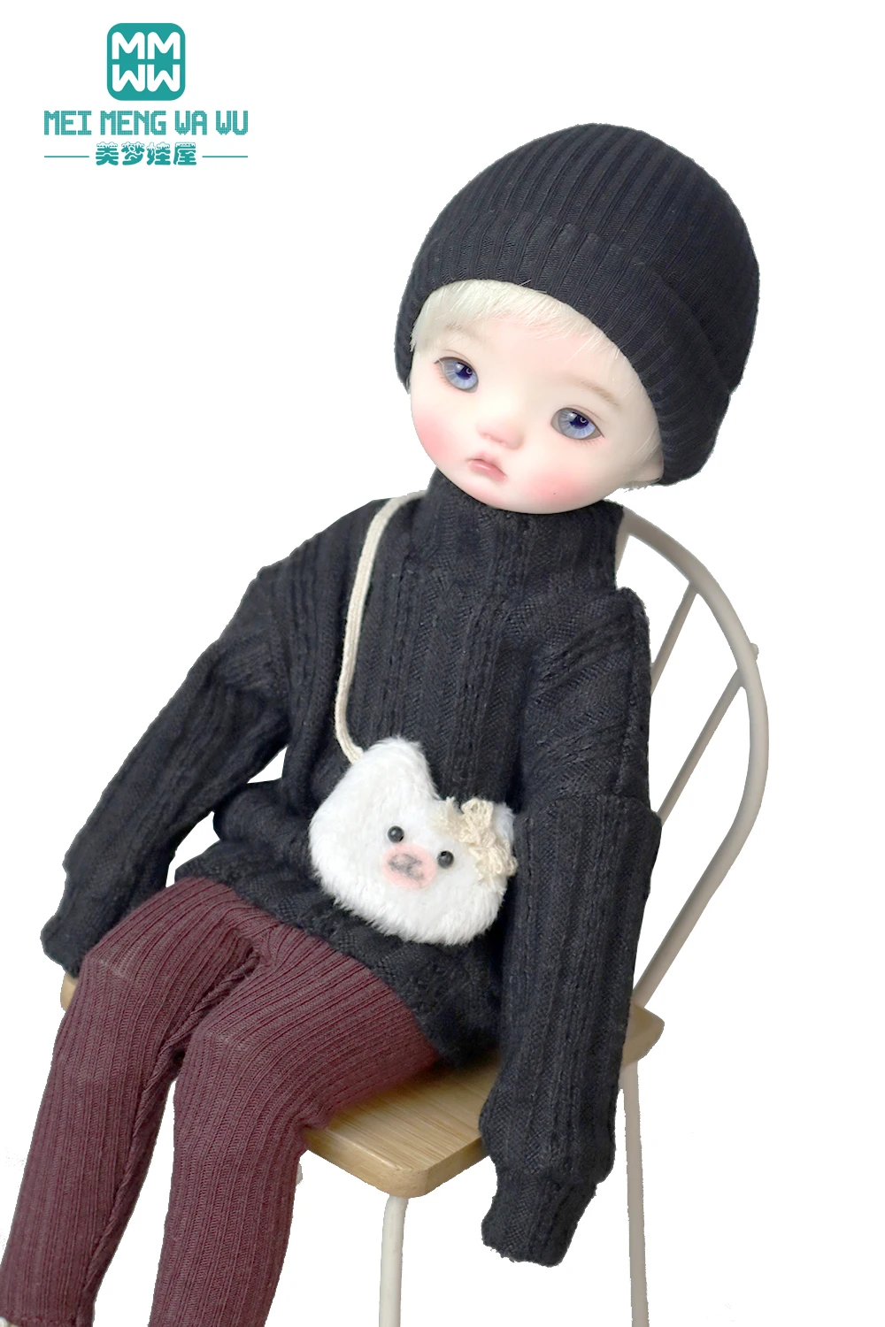 Fits 28-30cm 1/6 BJD clothes Toys YOSD Spherical joint Doll Fashion turtleneck sweater, thread hat