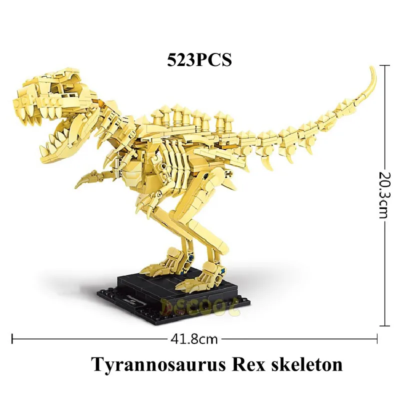 

Decool Building Blocks Pterosaur Stegosaurus Triceratops Tyrannosaurus Rex skeleton For 5-8 years old boy‘s christmas Gift