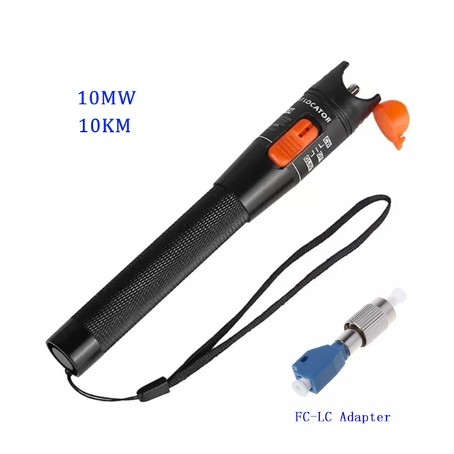 10MW Visual Fault Locator Fiber Optic Visual Fault Finder 10mw VFL Optical Fiber Cable Tester Laser 650nm 10KM