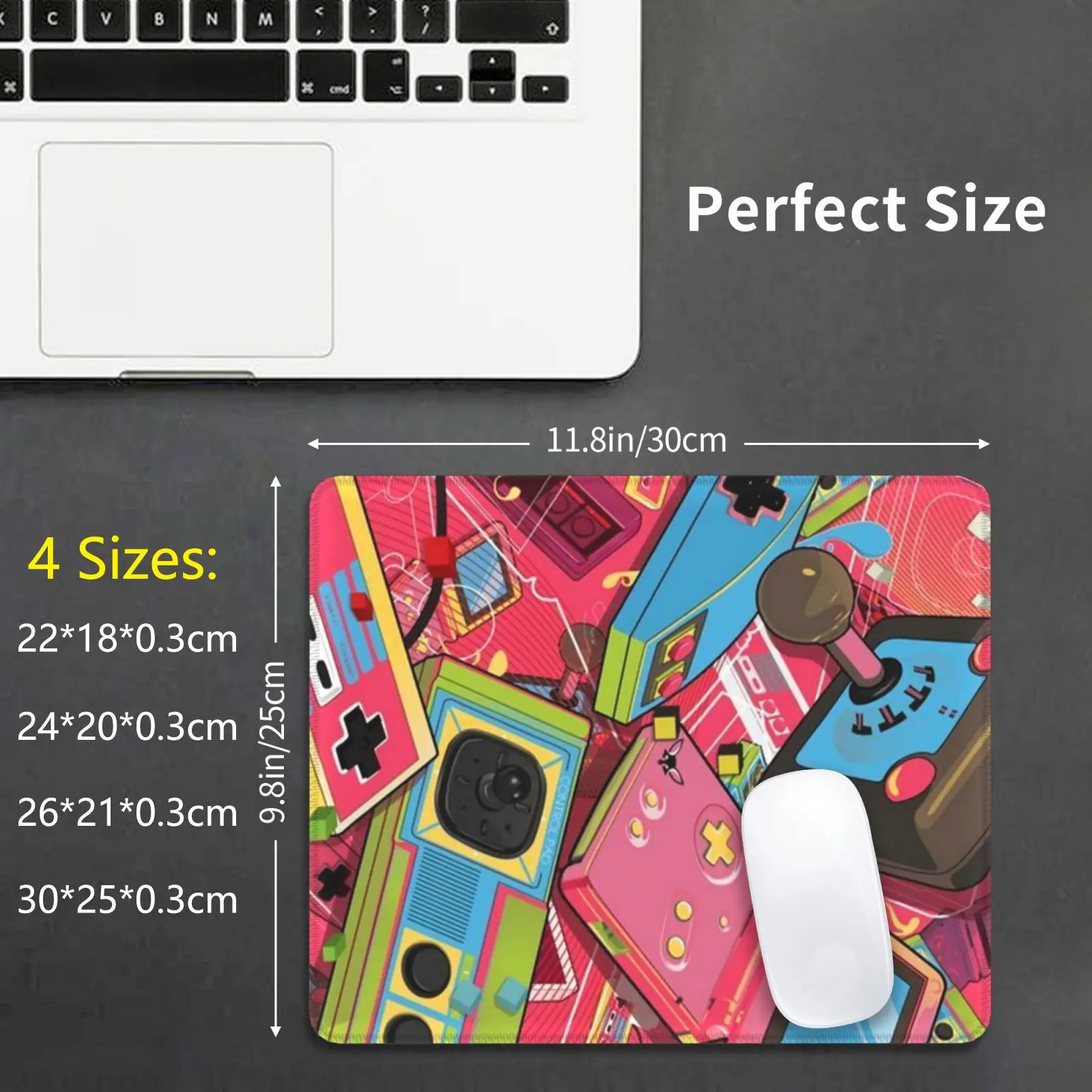 Video Game Mouse Pad DIY Print Nintendo Nintendo Switch Joycons Controller Video Game Gaming Console