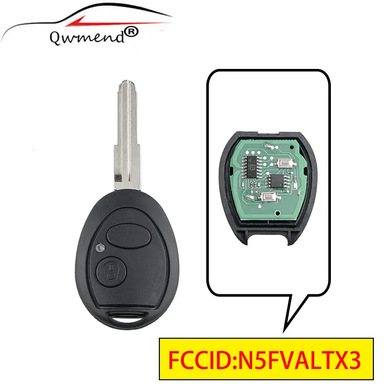 

QWMEND N5FVALTX3 2 Buttons Car Remote Key for Land Rover Discovery 1999-2004 Smart Car Key 433/315Mhz PCF7931AS Chip