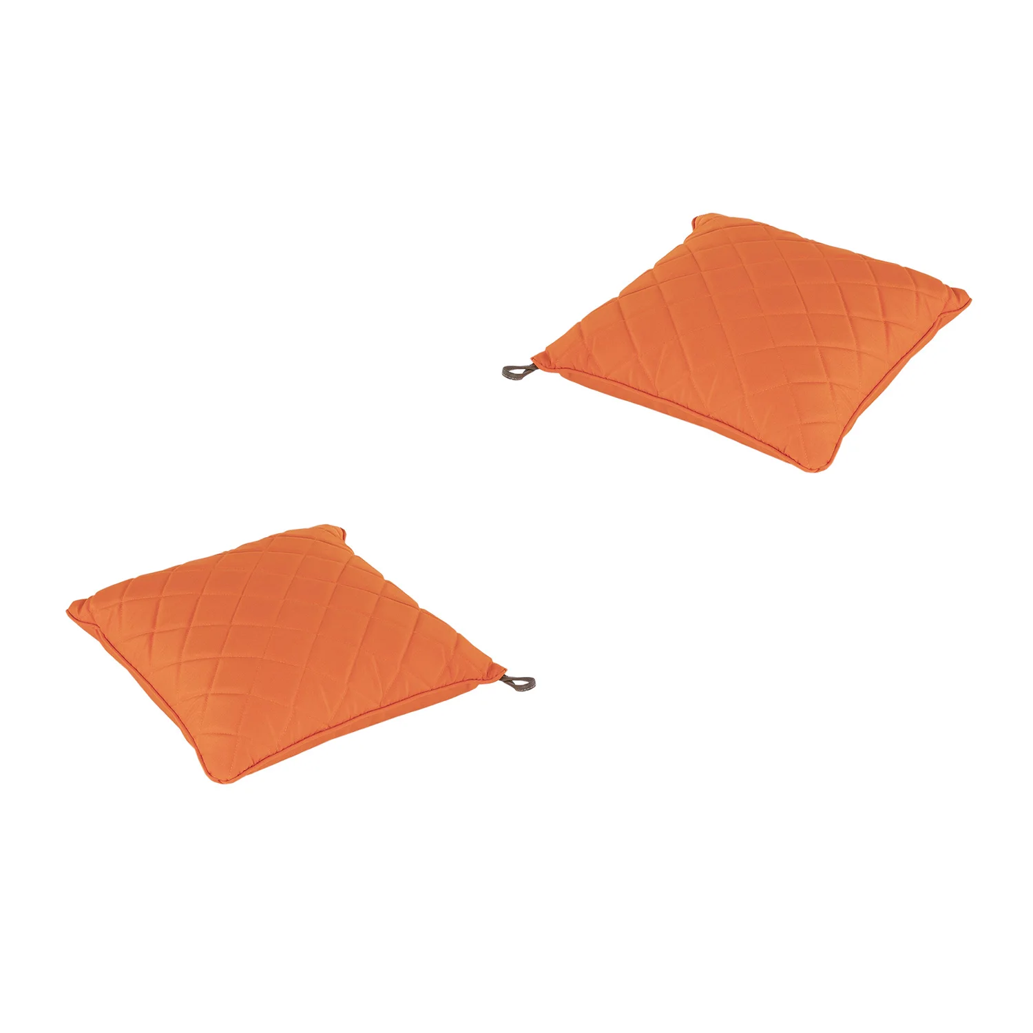 2 Pack Orange decorative outdoor cushions, size 40x40x15 cm, water repellent, removable, outdoor cushions, garden cushion, outdoor pillows, chair and armchair cushions