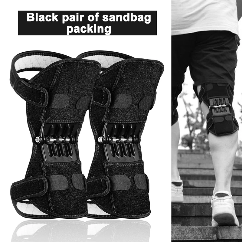 Knee Protector Joint Support Knee Pads Breathable Non-Slip Power Lift Knee Pads Rebound Spring Force Knee Booster Leg Protector