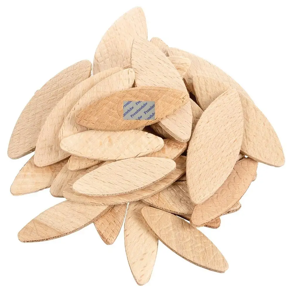 200Pcs 0# 10# 20# Wooden Spline Biscuit Joiner Compressed Wafer Shaped Wood Joining Dowel Pin