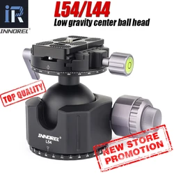 Low Center of Gravity Ballhead 54mm 44mm super large Hollow sphere tripod head Double U Notch ultra-low profile Damping setting