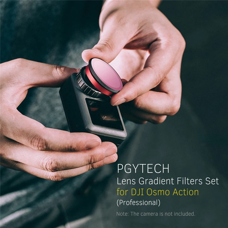 PGYTECH-Juego de filtros de gradiente de lente profesional, Kit de 3 piezas (ND8-GR ND16-4), filtro de lente de cámara de protección con paño de limpieza