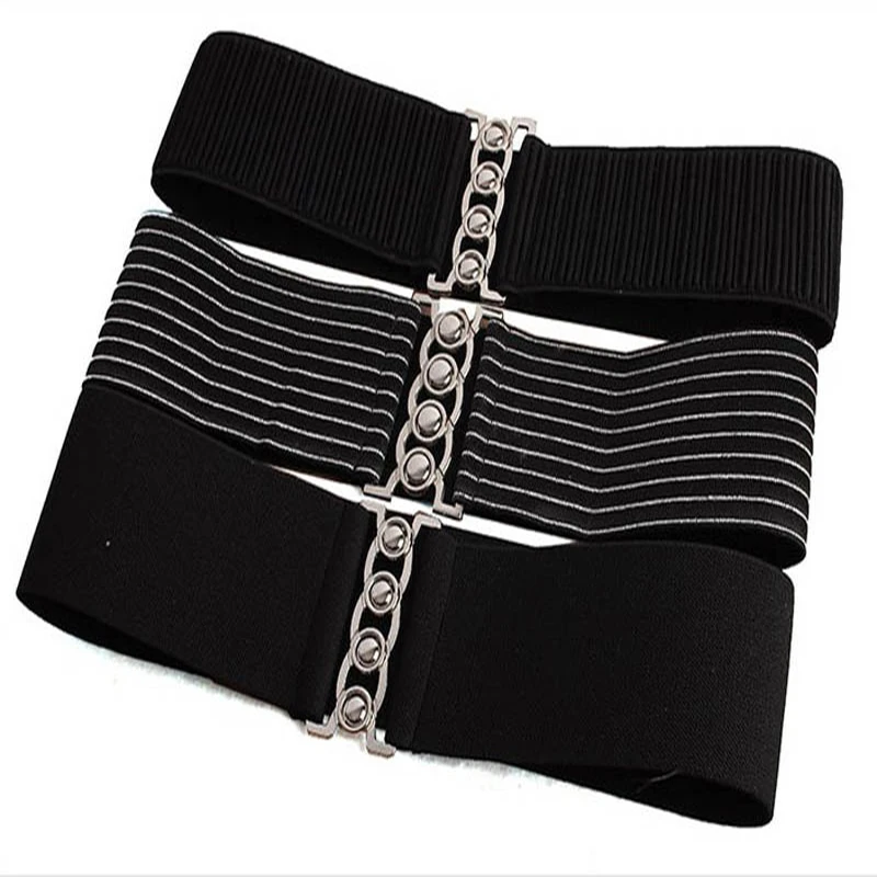 Plus Elastic Retro Waistband Women Wide Waist Belt Ladies Solid Color Waist Cinch Belt Girls Simple Style Dress Belt Accessory