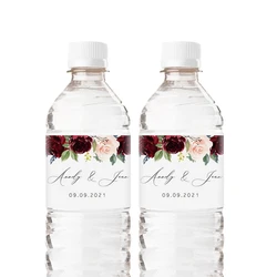 20 Stück personal isierte Hochzeit Wasser flasche Etikett, wasserdichte 8 