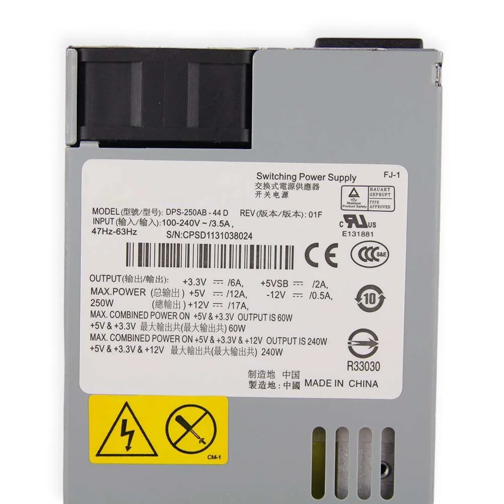 Imagem -05 - Usado para Delta Dps250ab44d Nas Dedicado Fonte de Alimentação 240w 24pin Mais 20pin