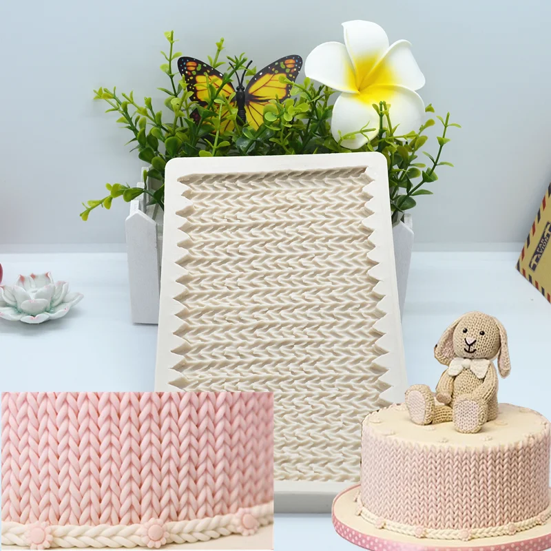 

Knitted Wool Silicone Mold Resin Kitchen Baking Tool DIY Cake Chocolate Fondant Moulds Pastry Dessert Lace Decoration Supplies