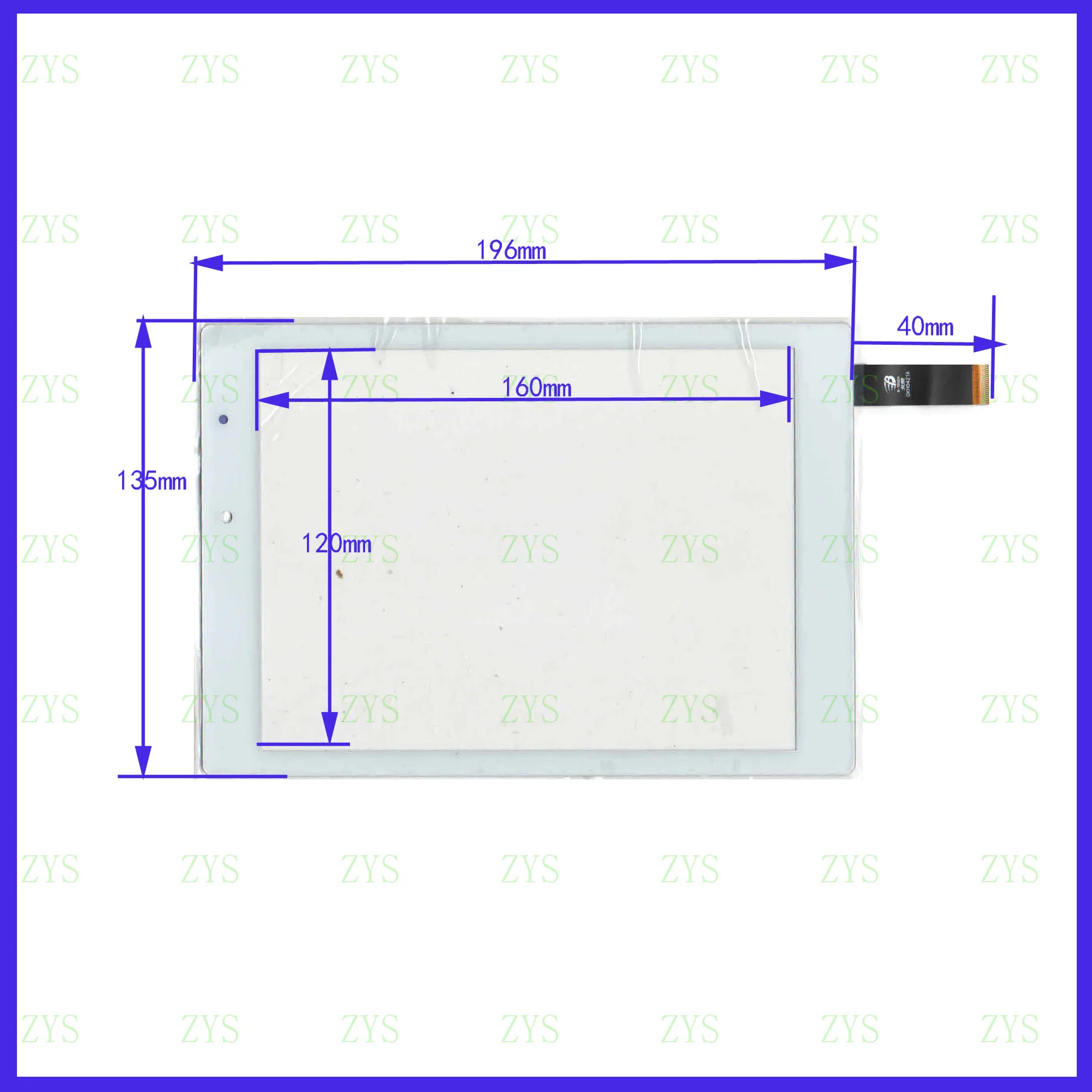 

ZhiYuSun GKH0421A 8Inch 196*135mm apacitive TouchScreen Panel Digitizer for GPS CAR this is compatible 196*135 GKH0421A