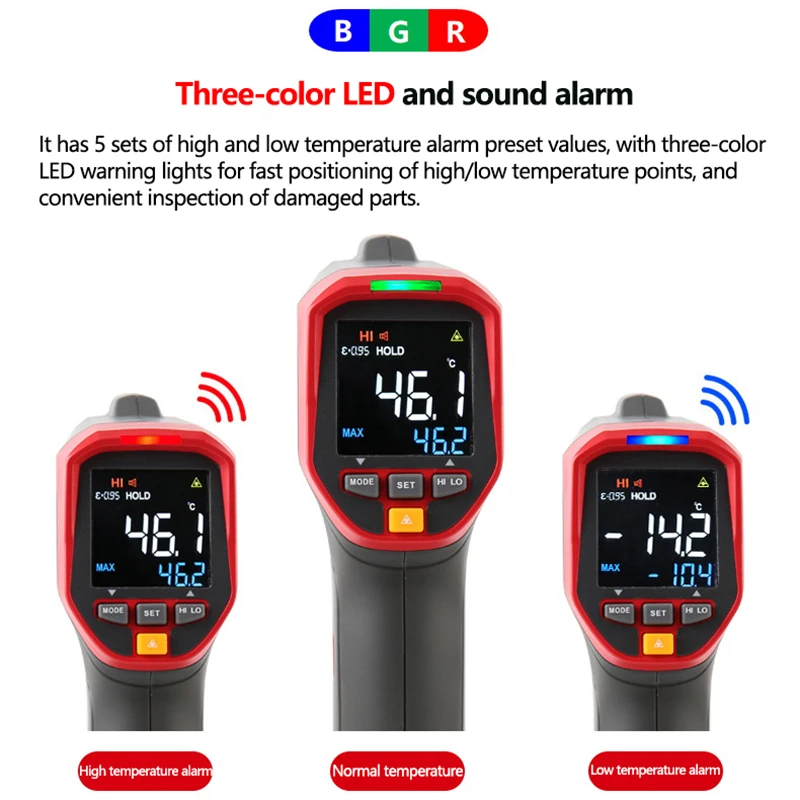 UNI-T Digital Infrared Thermometer UT305S Non-Contact Electronic Thermometer Industrial Temperature Measuring Instruments