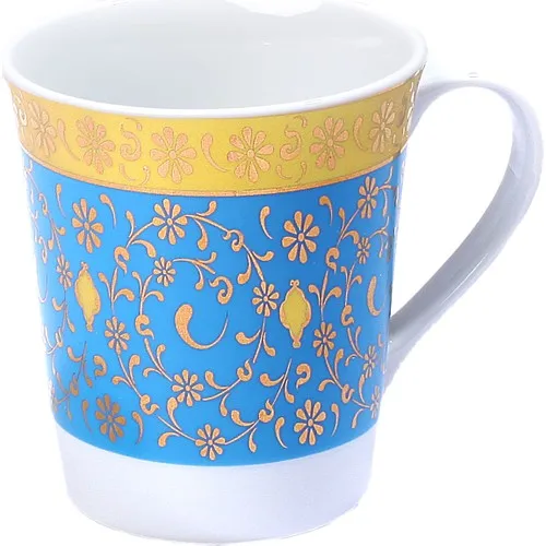 1 pcs Special Design Yellow and Turquoise Mug Cup Tea Coffee Cups Tea Coffee Sets Tea Coffee Mug For Turk