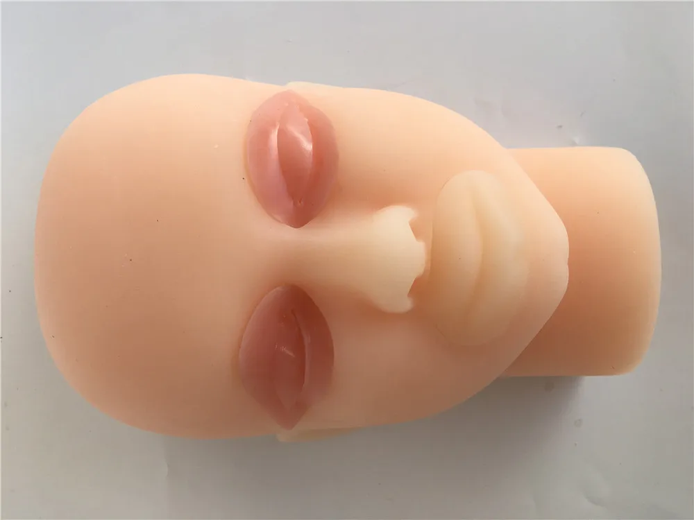 

silicone head model guide use double eyelid suture practice silicone skin suture face model