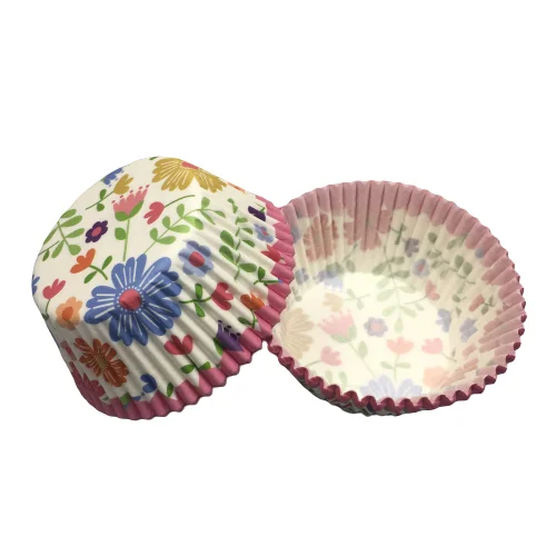 50x Rose/Blue Flower/Green Flower wedding paper Cupcake Liner muffin cup cake baking mold case holder wrapper Decorating Tool