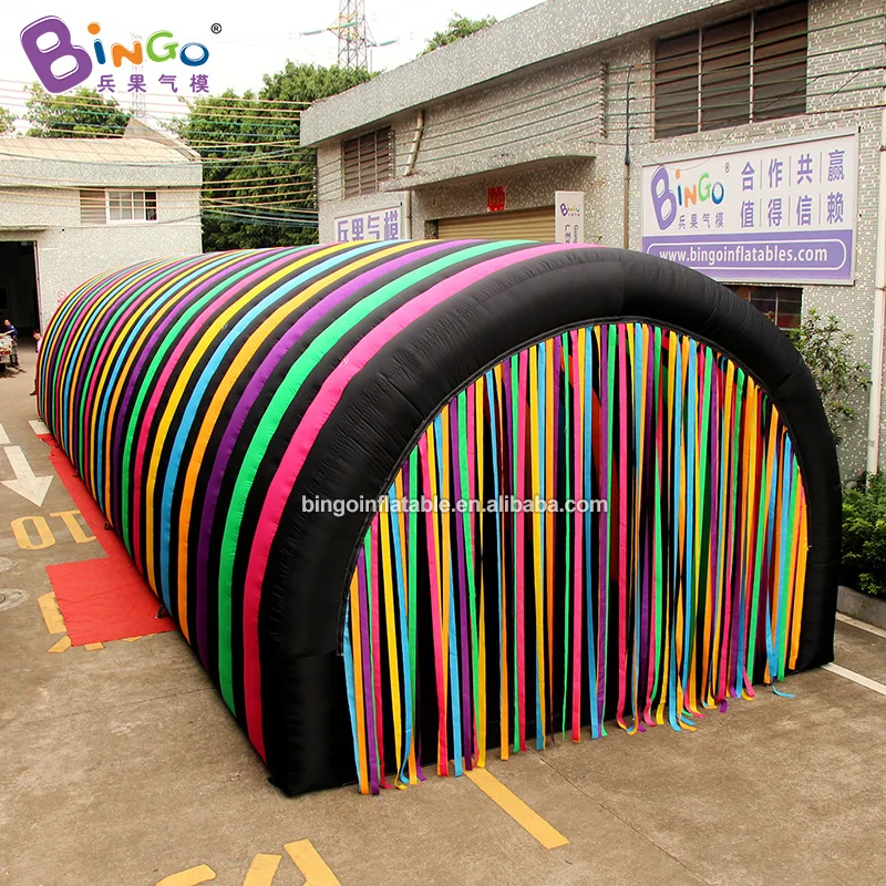 Personalized Inflatable Colorful Tunnel Tent For Outdoor / Giant Blow-up Event Channel  Party Tent Inflatable- BG-T0242