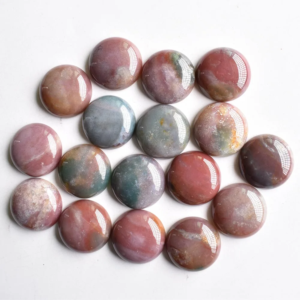 2020 fashion top quality Natural india onyx round cabochon 20mm stone beads 20pcs/lot Wholesale free shipping