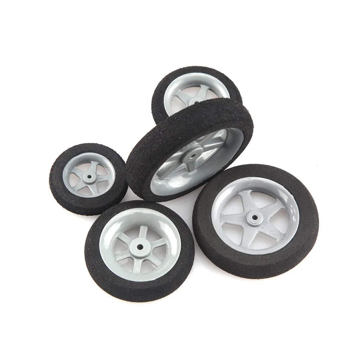 1 Pair of Super Light Foam Sponge Wheels 30mm 35mm 40mm 45mm 50mm For RC Airplane Model Replacement Parts