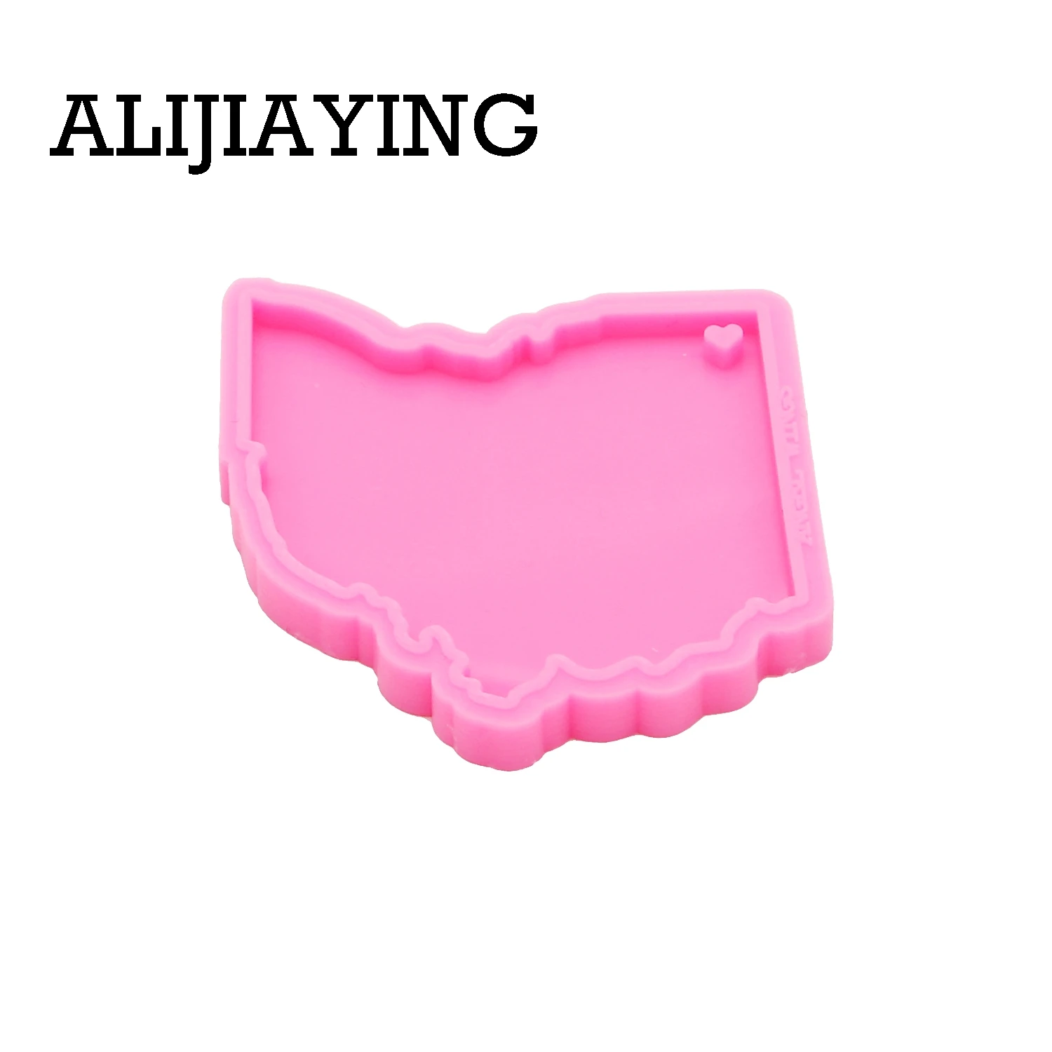 DY0220 Glitter staaten ohio karte form DIY keychain silikon formen handwerk schlüsselring anhänger schmuck schlüsselanhänger form