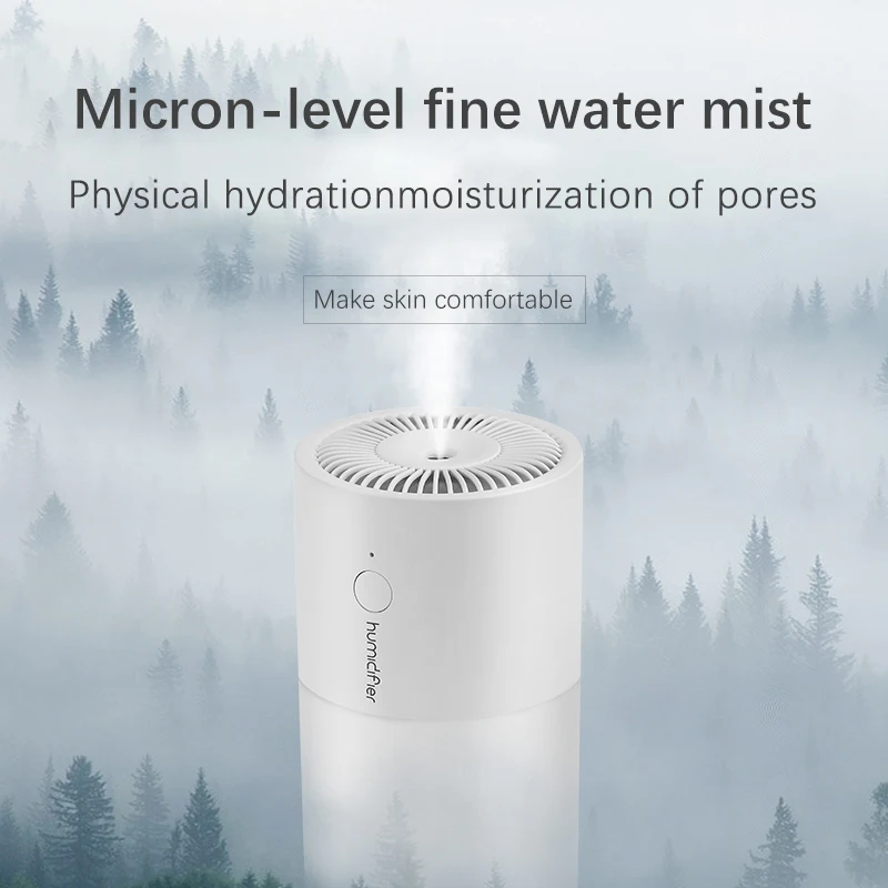 Przenośna marka 300ML elektryczny nawilżacz powietrza dyfuzor olejów zapachowych USB Cool rozpylacz mgiełki do twarzy z kolorowym światłem nocnym dla domu i samochodu